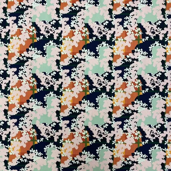 Digitalt tryk dobbeltlagsstof med spandex