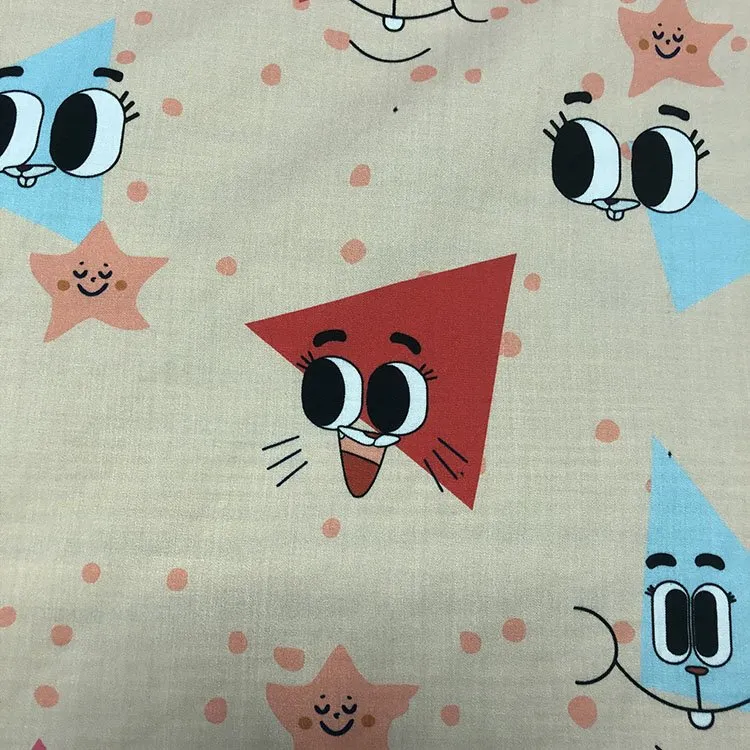 Stjernetrekant Tencel Rayon Twill Stoffer